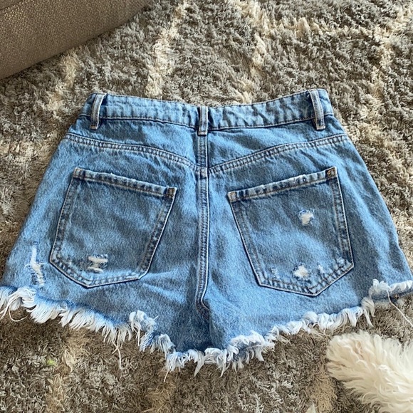 High waist denim jean shorts - Picture 2 of 2